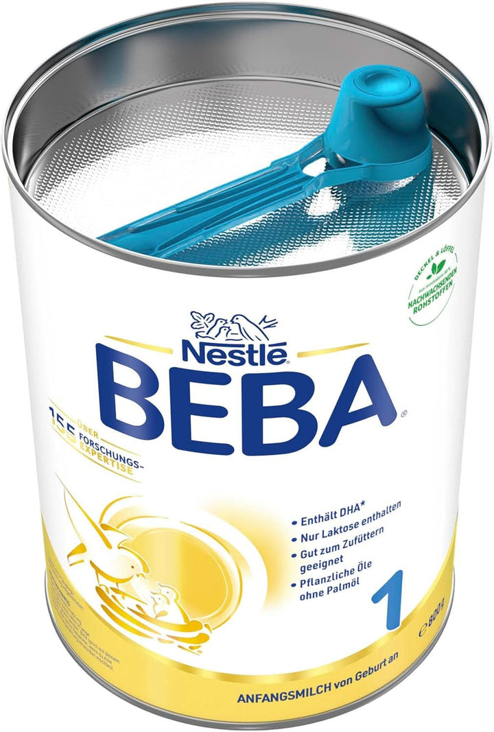 BEBA 1 lapte initial de la nastere, doar lactoza, fara ulei de palmier, pachet 3 (3 x 800 g) Mama si Copilul Naty Shop