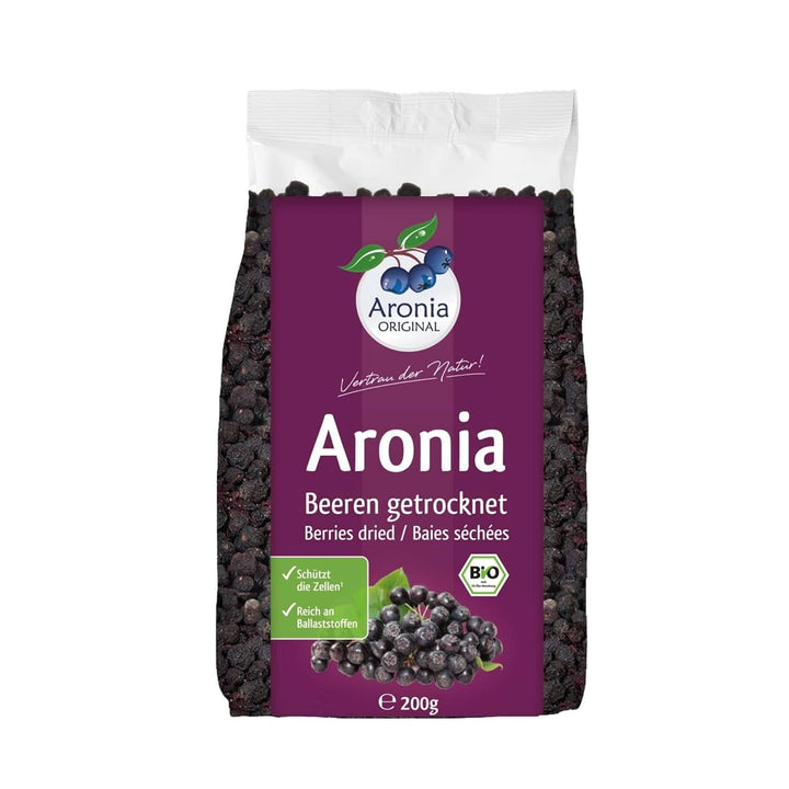 Aronia ORIGINAL, Fructe de aronia deshidratate, fără conservanți, fără zahăr adăugat, 500 grame Produse deshidratate Naty Shop 200 grame