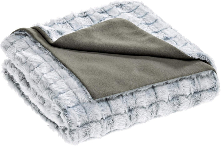 Aqua-Textil Fluffy cuddly pătură 150 X 200 Cm Gri Alb Melange Plush TV pătură Bedspread Sherpa Fleece Oeko-Tex Ottawa Paturi si Cuverturi Besuche den aqua-textil-Store Gri Pătură confortabilă Xxl 200 X 220 Cm