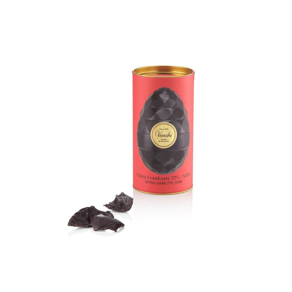 Venchi, Ouă de ciocolată cu surprize, extra neagră 77% cu nibs de cacao, 150 grame Bomboane de Ciocolata Naty Shop Default Title