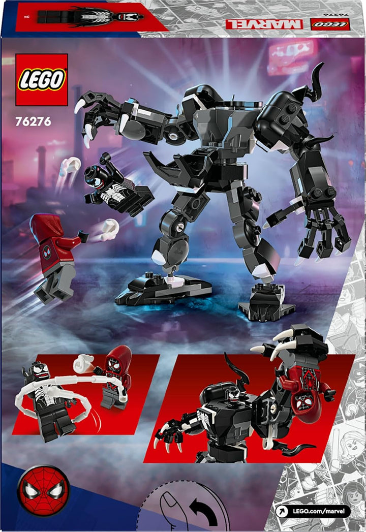 LEGO Marvel Venom Mech Vs. Miles Morales, Figuri de acțiune mobile pentru copii, Set Spider-Man cu mini-figurine pentru dueluri de supereroi, cadou de jucărie pentru băieți și fete de la 6 ani 76276 Seturi de constructie Besuche den LEGO-Store