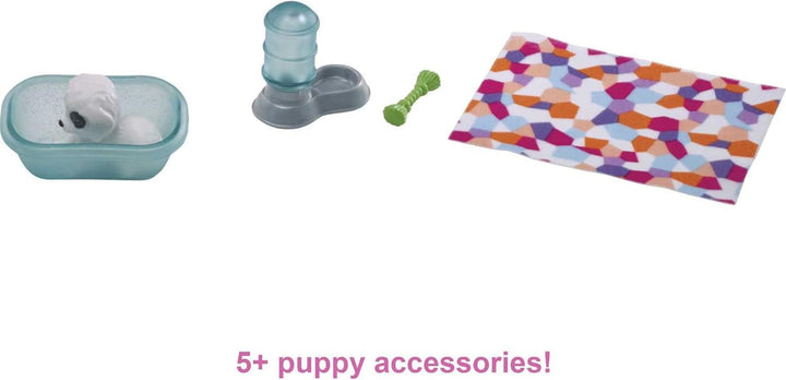 Barbie GRG78 - Mini Playset cu 2 câini, căsuță pentru câini și accesorii, cadou pentru copii de la 3 la 7 ani Papusi Naty Shop