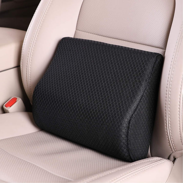 Livtribe pernă lombară auto, pernă de suport lombar din spumă de memorie, pernă ergonomică pentru spătar pentru scaune auto, scaun de birou, scaun cu rotile (negru) Perne lombare Naty Shop Negru-S Mic
