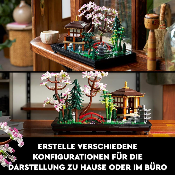 Lego Icons Garden Of Silence - Set de grădină botanică Zen pentru adulți cu flori de lotus - Decorațiune de birou personalizabilă inspirată de Japonia - Cadou pentru femei și bărbați 10315 Seturi de constructie Besuche den LEGO-Store