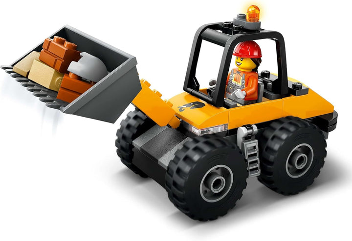 Încărcător cu roți LEGO City - Excavator de jucărie pentru copii mici, fete și băieți de la 4 ani - Set de joacă pentru vehicule - Idei de cadouri Montessori pentru preșcolari - Set cu 2 minifigurine de muncitori în construcții 60450 Seturi de constructie Besuche den LEGO-Store