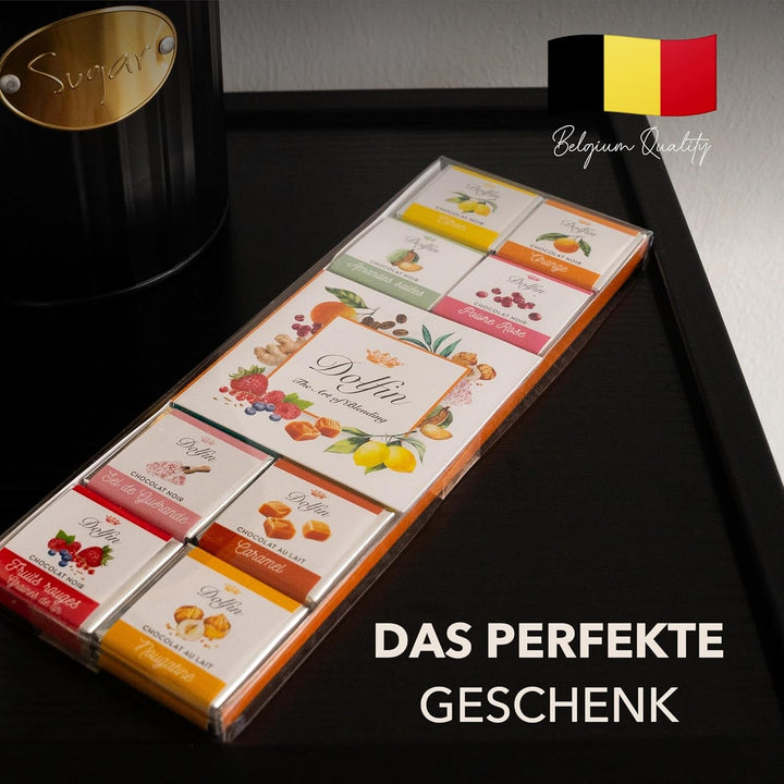 Dolfin Selected Chocolates, Panache - 24 de pătrate - 12 arome delicioase Bomboane de Ciocolata Naty Shop