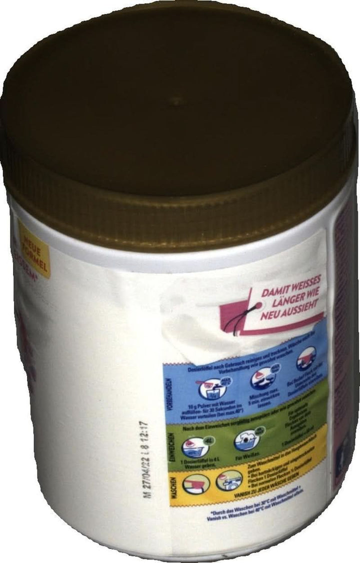 Vanish Oxi Action Powerwhite Powder - 1 X 1,125 Kg - pudră de îndepărtare a petelor și de îmbunătățire a rufelor fără clor - pentru rufe albe Detergenti Rufe Naty Shop