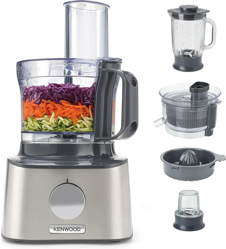 Robot de bucătărie compact Kenwood Multipro Compact+ FDM315SS, lamă din oțel inoxidabil Mama si Copilul Naty Shop Negru Argintiu 20T X 23B X 36H Cm