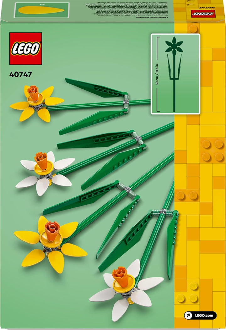 Narcise LEGO Botanicals - Cadouri de Paște pentru fete și băieți - Flori artificiale pentru copii - Buchet de flori ca decor pentru cameră sau birou - Cadou pentru femei - 40747 Seturi de constructie Besuche den LEGO-Store