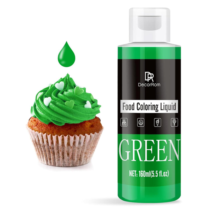 DecorRom, coloranti alimentari lichizi, 160 ml, diverse culori Coloranti Alimentari Naty Shop Verde