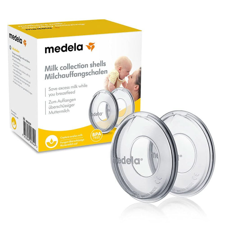 Medela Milk Collection Shells - BPA-, Fabricat din silicon moale, flexibil, Include 2 buc Accesorii Hrana si Alaptare Bebe Naty Shop