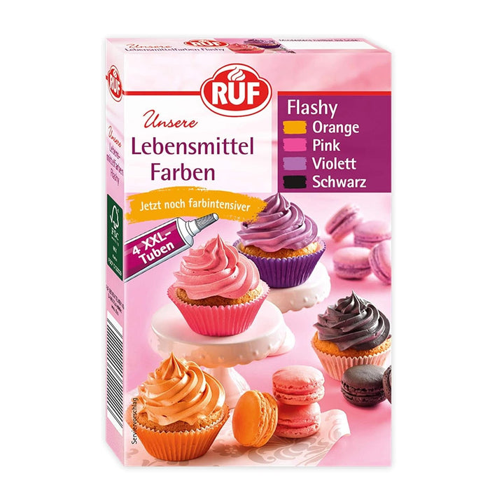 RUF Food Colours Classic, 4 tuburi XXL, 4 x 20 grame Coloranti Alimentari Naty Shop Pastel