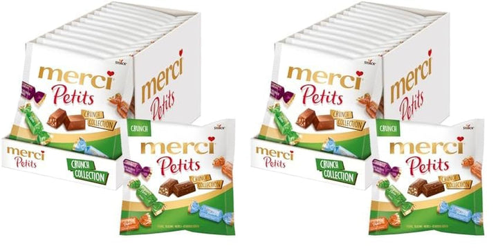 Merci Petits Chocolate Collection - Mix de specialități de ciocolată Bomboane de Ciocolata Naty Shop Set 2 x 12 X 125G Crunch Collection