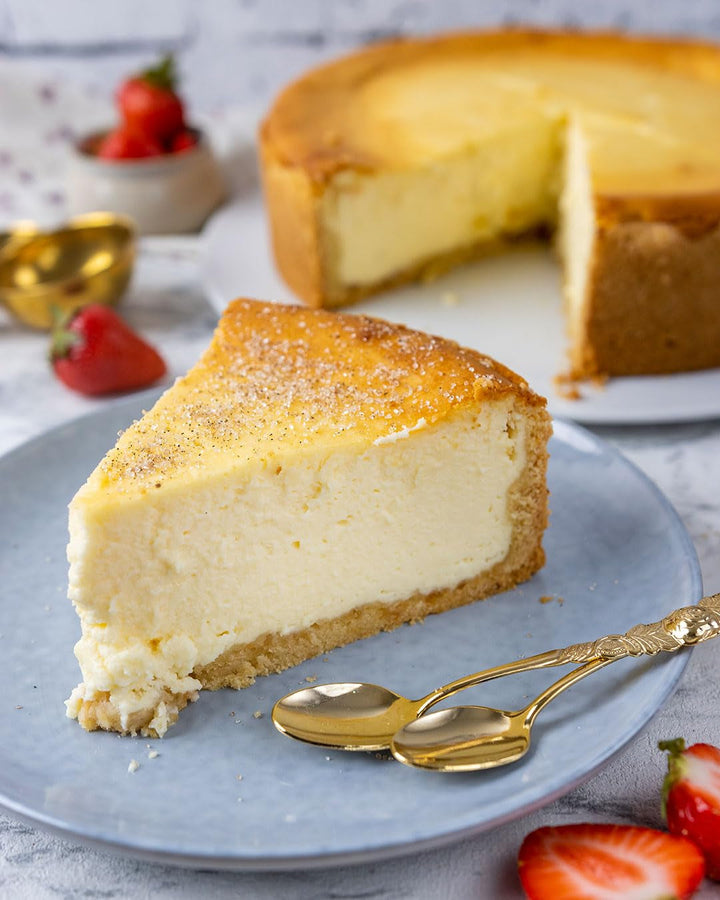 RUF Cheesecake Baking Mix, Cheesecake cu aluat crocant Crumble, prăjitură super cremoasă cu vanilie Bourbon reală, preparare ușoară Naty Shop