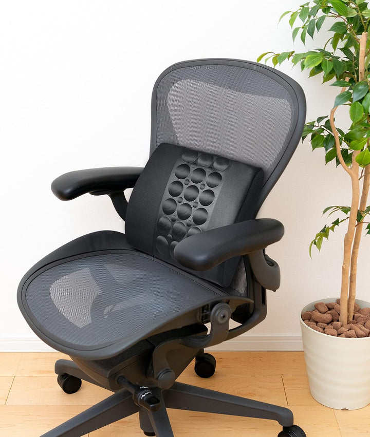 Pernă ergonomică pentru spate pentru mașină, birou, casă - vă susține spatele și corectează postura slabă - pernă lombară din spumă de memorie - suport lombar LX-022, negru Perne lombare Naty Shop
