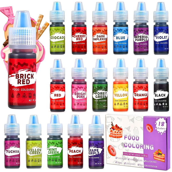 Set 18 coloranti alimentari lichizi, 18 x 6 ml Coloranti Alimentari Naty Shop Default Title
