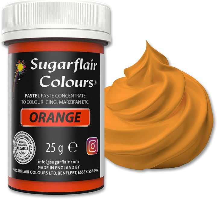 Sugarflair Lebensmittelfarbe Pasta Pastel Orange, Pasta Lebensmittel Farbe Für Fondant Und Marzipan, Spectral Concentrated Paste Colours - 25G Coloranti Alimentari Naty Shop Default Title