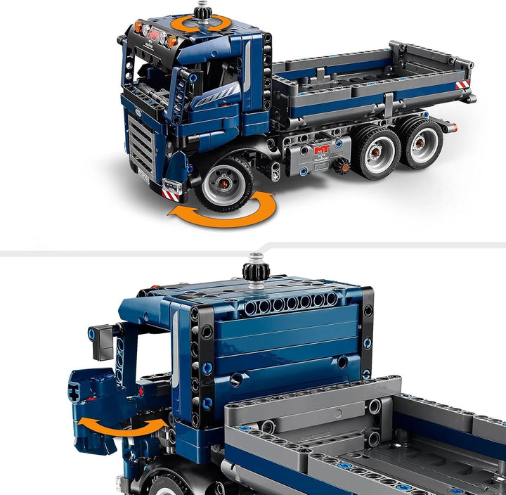 Jucărie LEGO Technic Dump Truck cu direcție și benă mobilă - vehicul de construcții albastru - idee de cadou pentru zile de naștere sau sărbători - set de construcție pentru băieți și fete de la 9 ani 42203 Seturi de constructie Besuche den LEGO-Store