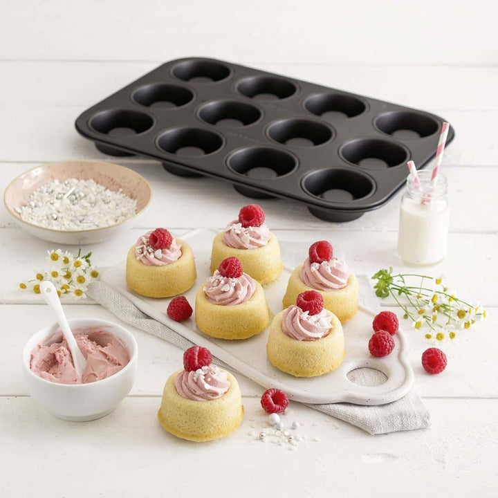 Zenker Cup-Cake-Backblech 12Er Set – Premium Antihaftbeschichtung, Für Perfekte Cupcakes, 385X265X30Mm, Hitzebeständig Bis 230°C Matrite si tavi pentru copt Naty Shop