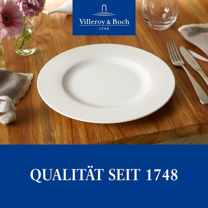 Villeroy & Boch – Twist White Geschirrset 30 Teilig Für 6 Personen, Spülmaschinenfest, Mikrowellensicher, Teller Set, Geschirr, Tafelservice, Kombiservice, Modernes Service Aus Porzellan Seturi vesela masa Naty Shop