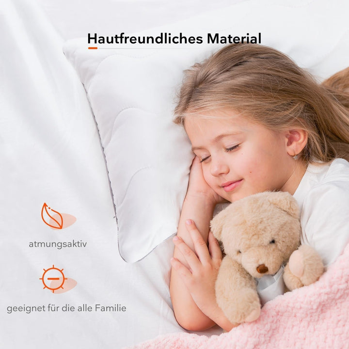 Pernă Sweetnight 40X80 Pernă pentru dormit lateral Pernă moale și de susținere Pernă de dormit Lavabilă Pernă pentru copii Pânză dublă matlasată 800G Umplutură de pernă cu fermoar (40 X 80 Cm) Perne standard Naty Shop