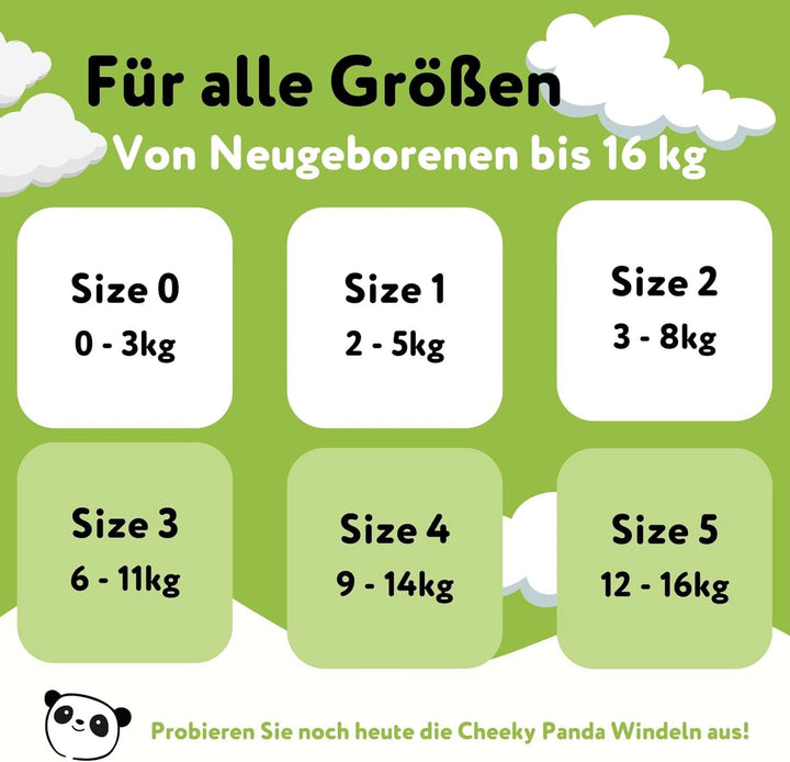 The Cheeky Panda - Scutece pentru bebeluși din bambus - Până la 12 ore de protecție împotriva scurgerilor Mama si Copilul Naty Shop