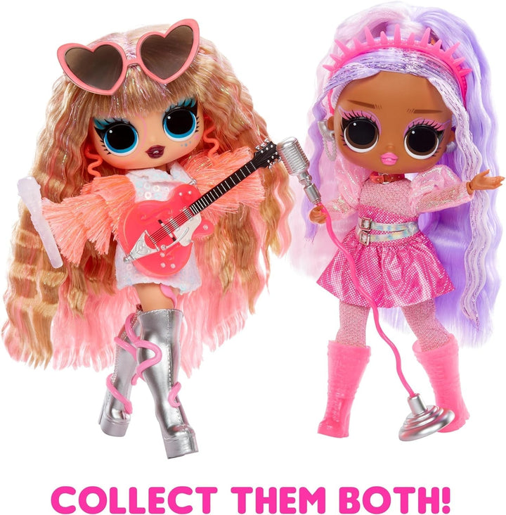L.O.L. Surprise! Tweens Neon Pop Stars - Kitty K - 1 păpușă la modă cu surprize retroiluminate și 10+ costume și accesorii Pop Star, inclusiv micro-benzi retro, cadou pentru copii 4+ Papusi Naty Shop