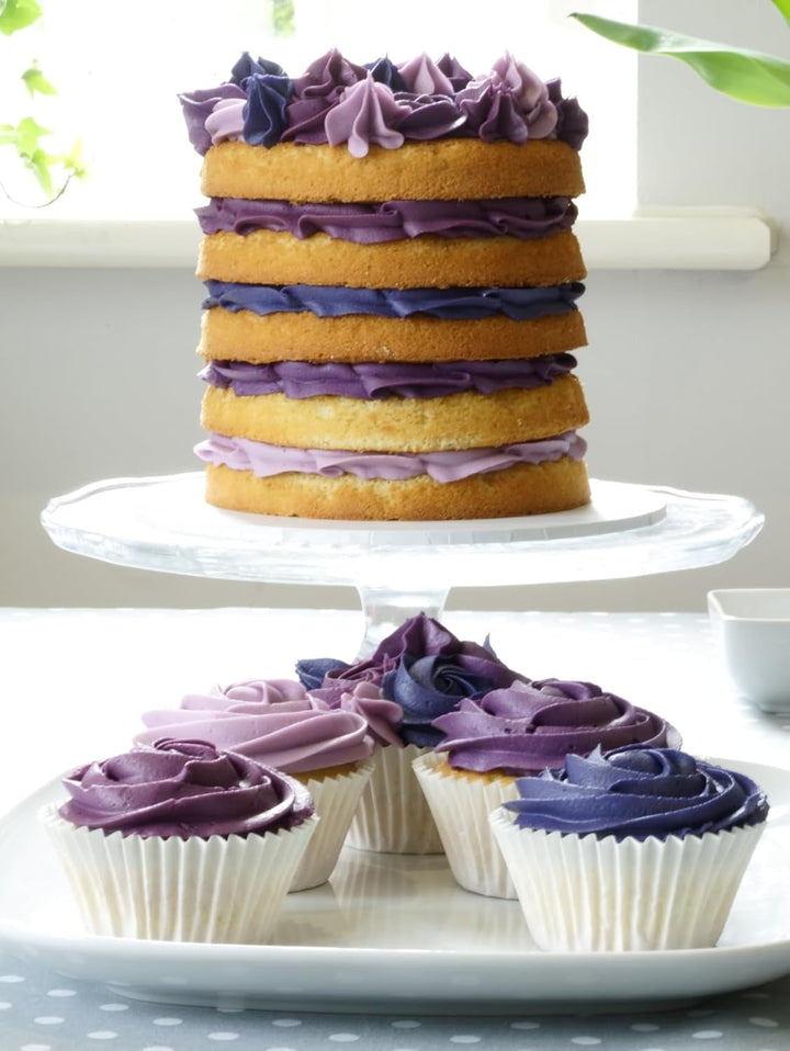 Sugarflair Pasta Lebensmittelfarben Purple Set/4, Pasta Lebensmittel Farben Für Fondant, Marzipan, Zuckerpaste, Buttercreme Und Mehr: Violet, Lavender, Grape Violet, Deep Purple - Set/4 Coloranti Alimentari Naty Shop