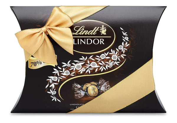 Sfere LINDOR de ciocolată Lindt 70 % cacao ciocolată neagră Bomboane de Ciocolata Naty Shop 322 grame Dark 70