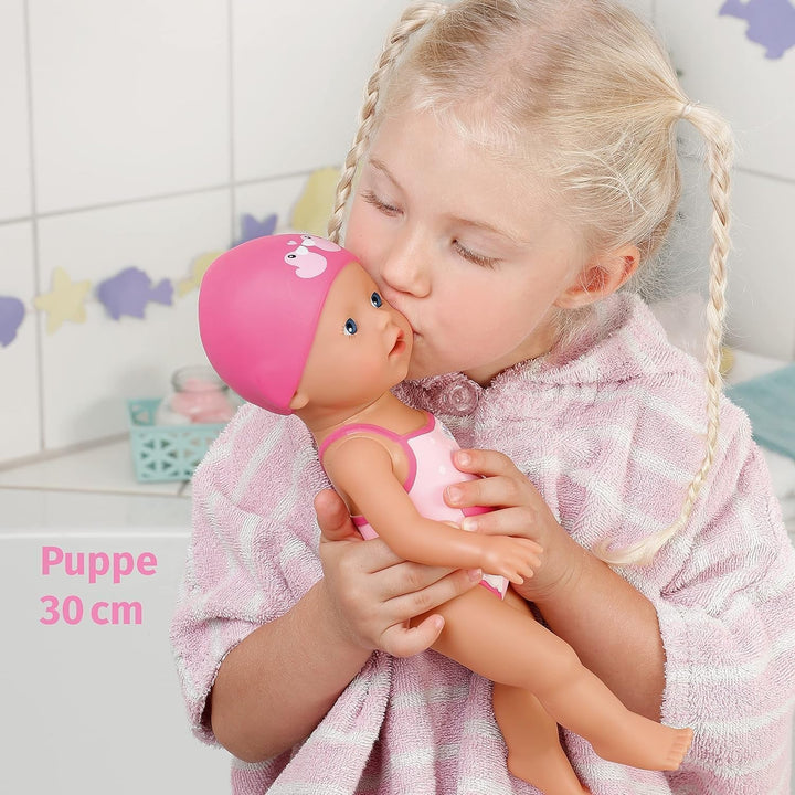 BABY Born My First Swim Girl, păpușă de baie cu vânt, impermeabilă, funcționează fără baterii, păpușă înaltă de 30 cm, 834060 Zapf Creation, roz Papusi Naty Shop