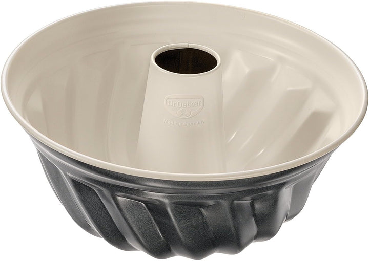 Dr. Oetker Gugelhupfform Ø 22 Cm BACK-TREND, Backform Für Gugelhupf, Runde Bundform Aus Stahl Mit Keramisch Verstärkter Antihaft-Beschichtung (Farbe: Creme/Anthrazit), Menge: 1 Stück Matrite si tavi pentru copt Naty Shop Gugelhupf 22Cm