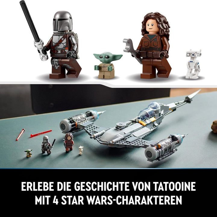 LEGO Star Wars Luptătorul Mandalorian N-1 din Cartea lui Boba Fett, jucărie construibilă cu navă spațială, set de 4 personaje, inclusiv figura Baby Yoda 75325 Seturi de constructie Besuche den LEGO-Store
