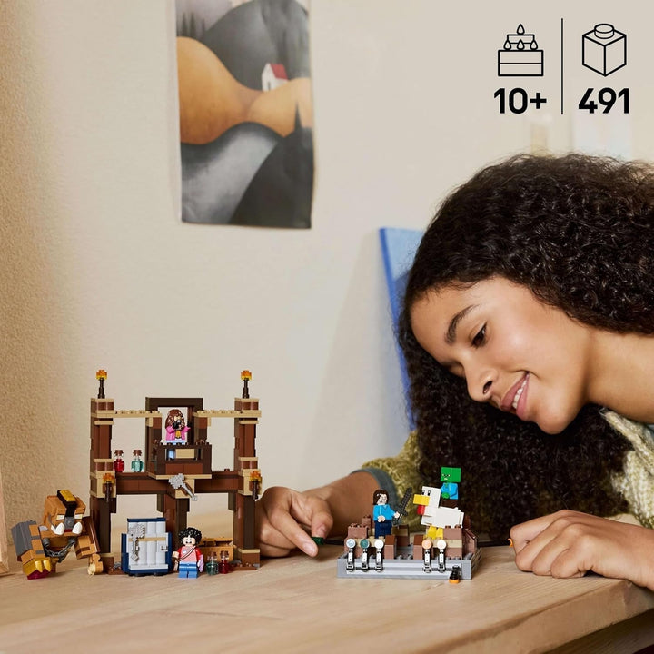 LEGO Minecraft Forest Manor cu ring de box - set pentru gameri cu zombie și Oberborst - jucărie de construcție interactivă cu echipamente și piste - cadou pentru băieți și fete 10+ - 21272 Seturi de constructie Besuche den LEGO-Store
