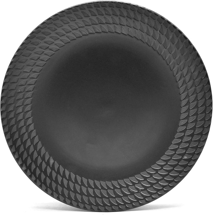 ECHTWERK 30-Teiliges Vintage Kombiservice "Blackstyle" Modern-Design, Für 6 Personen, Geschirrset Aus Steingut Mit 6 X Speiseteller, 6 X Beilagenteller, 6 X Schüssel, 6 X Teetassen, 6 X Suppenteller Seturi vesela masa Naty Shop