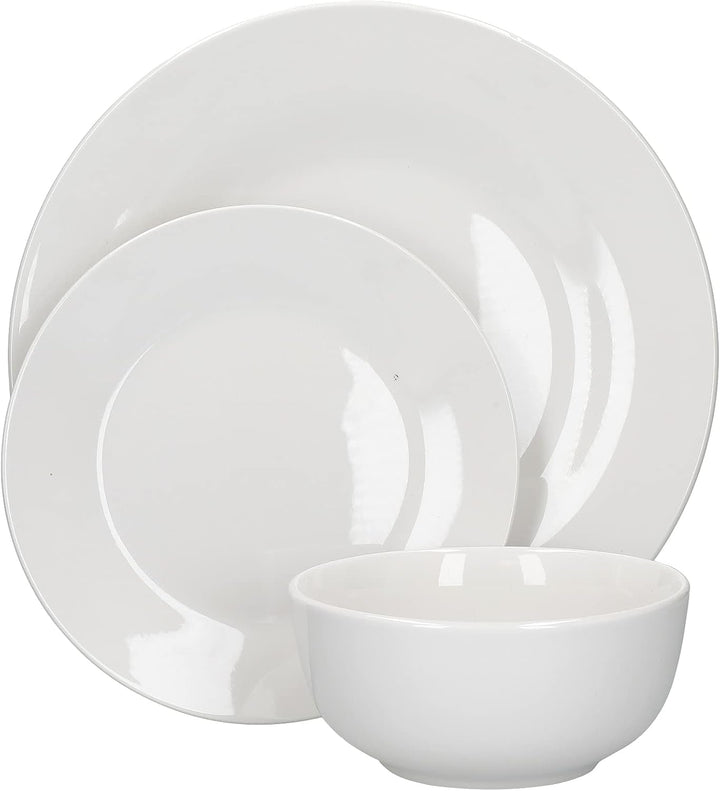 Mikasa Camberlie Essgeschirr Set, Weißes Porzellan Im Scandi Style, Teller Und Schüsseln, 12Er Set Seturi vesela masa Naty Shop Alexis
