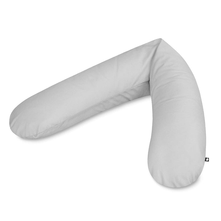 Perna de alaptare Julius Zöllner, umplutura cu fulgi deosebit de confortabila si dulcioasa, bumbac, cca 180 cm Accesorii Hrana si Alaptare Bebe Naty Shop Uni Silver