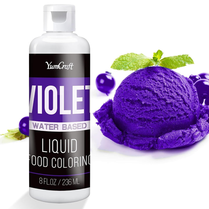 YumCraft, coloranti alimentari lichizi, 236 ml, diverse culori Naty Shop Violet 236 ml
