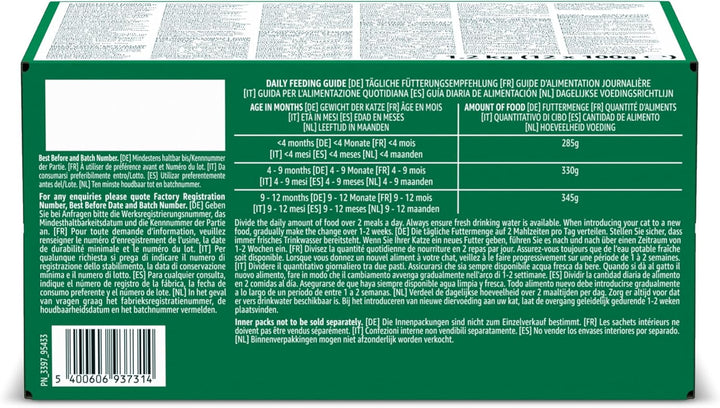 By Amazon Hrană pentru pisici, umedă, pentru pisici tinere, selecție mixtă în jeleu, 1,2Kg (12 pungi de 100G)