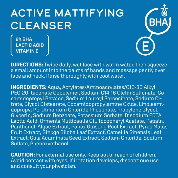 DCL Skincare Active Mattifying Cleanser, 2% Salicylic Acid, Lactic Acid, 198 ml Cosmetice si Infrumusetare Naty Shop