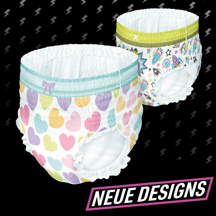 Pantaloni de pijama Ninjamas Hearts, 60 pantaloni de noapte absorbanți, 7 ani, 17Kg-30Kg Mama si Copilul Naty Shop