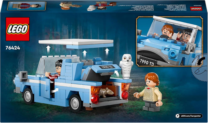 LEGO Harry Potter Flying Ford Anglia, mașină de jucărie construibilă pentru copii, cadou pentru băieți, fete și toți fanii de la 7 ani, set cu 2 mini figurine, inclusiv Ron Weasley, pentru jocuri de rol 76424 Seturi de constructie Besuche den LEGO-Store