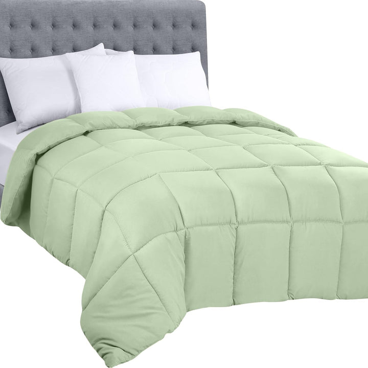 Plapumă Utopia Bedding pentru toate anotimpurile, 250 g/m², pluș, umplutură din fibre siliconizate, pat dublu, cusută în cutie (pat dublu, XL, gri deschis) Plapumi si pilote Naty Shop Glande de salvie Regina (pachet de 1)