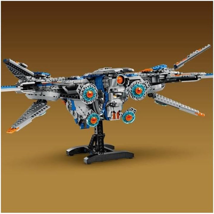 LEGO Marvel Guardians of the Galaxy: The Milano, model construibil de navă spațială cu 4 minifigurine de supereroi, Avengers Flyer pentru aventuri spațiale, cadou pentru băieți și fete 76286 Seturi de constructie Besuche den LEGO-Store