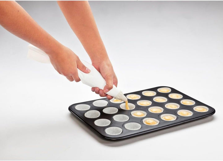 Zenker 6541 Black Metallic 24Er Mini-Muffinform – Antihaftbeschichtet Für Perfekte Mini-Muffins, Ø 4,5 Cm, Made in Germany Matrite si tavi pentru copt Naty Shop
