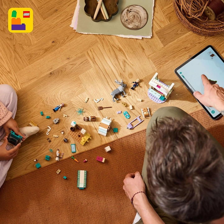 LEGO Ç€ Disney Frozen Anna's Sleigh Adventure, Jucărie de construcție și Playset de fantezie, Suport de ciocolată cu Anna, Kristoff, Olaf și Sven Mini Dolls, Jucărie de prințesă pentru fete de la 4 ani 43256 Seturi de constructie Besuche den LEGO-Store