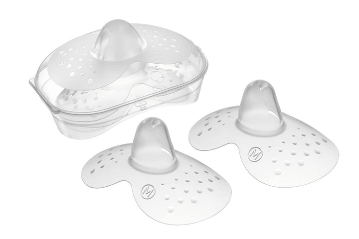 MAM | Capace pentru sâni - Set de 2 tampoane pentru sâni din silicon (mărimea L, 23mm) Accesorii Hrana si Alaptare Bebe Naty Shop 2 bucăți (pachet de 1)