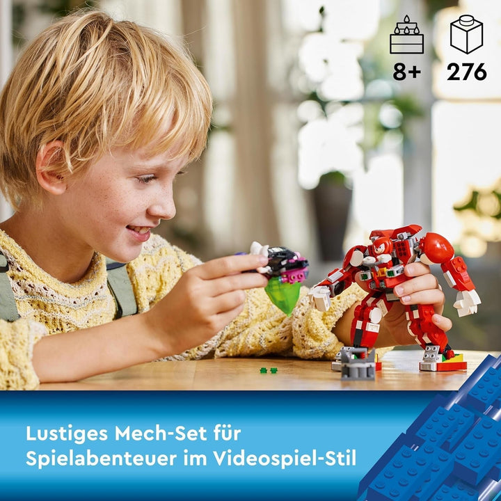 LEGO Sonic the Hedgehog Knuckles 'Guardian Mech', jucărie figurină de acțiune pentru băieți și fete cu vârsta de 8 ani și peste, cu Master Emerald și alte figurine din jocul video, idee de cadou pentru copii 76996 Seturi de constructie Besuche den LEGO-Store