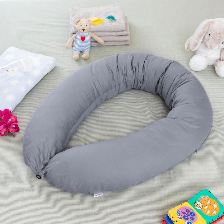 Innovagoods - Pernă de alăptare multifuncțională, Design ergonomic pentru relaxarea mamei și a copilului, Reglabilă pentru diferite poziții, Lavabilă, Colorată, Polycotton Accesorii Hrana si Alaptare Bebe Naty Shop