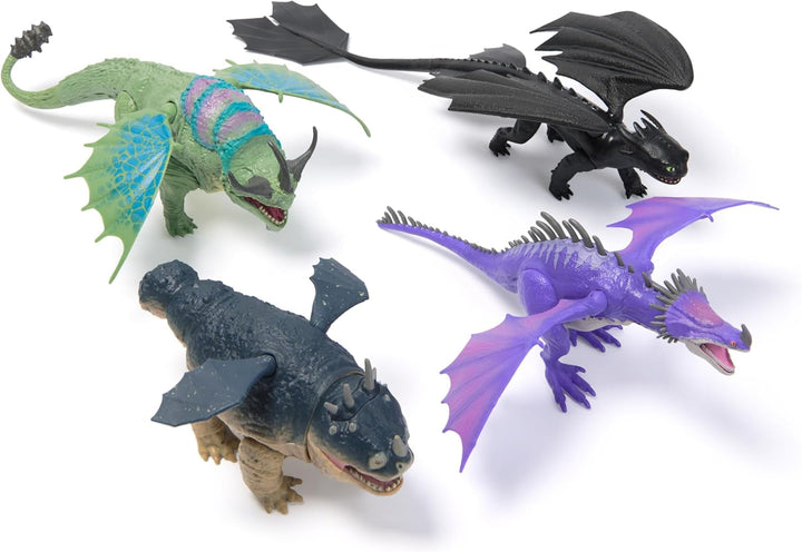 Dreamworks How to Train Your Dragon, 22cm lungime dragon de bază figura Toothless, jucărie pentru copii cu vârsta de 4+ Action figures Naty Shop