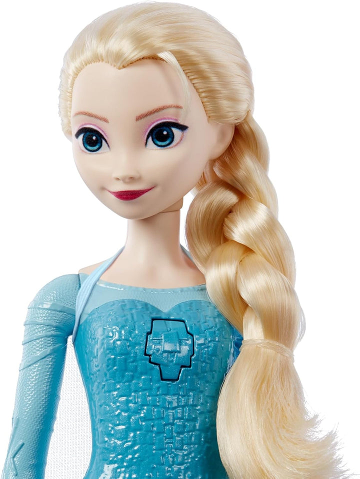 Disney The Ice Queen Elsa Doll, The Ice Queen Doll, păr blond pieptănat, mobilă, pantofi detașabili, cadouri Disney, jucării de la 3 ani, HLW47 Papusi Naty Shop